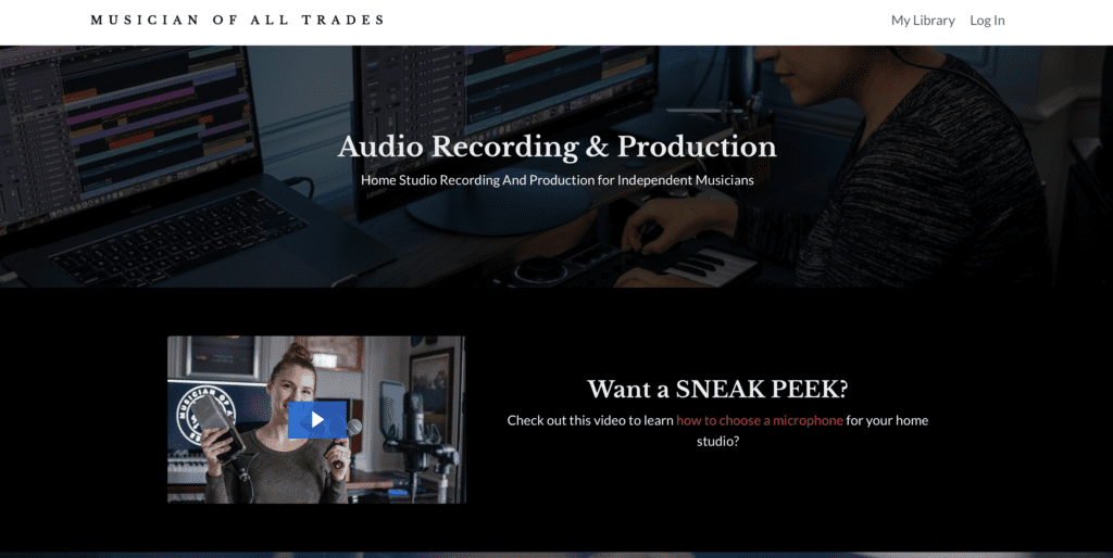 Audio Recording and Production Course Gifts For Violinists 